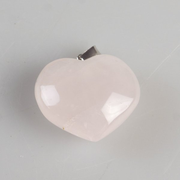 Ciondolo con Quarzo rosa cuore | 3,5 x 3 cm