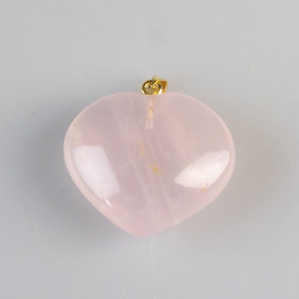 Ciondolo con Quarzo rosa cuore | 4 x 3,5 cm