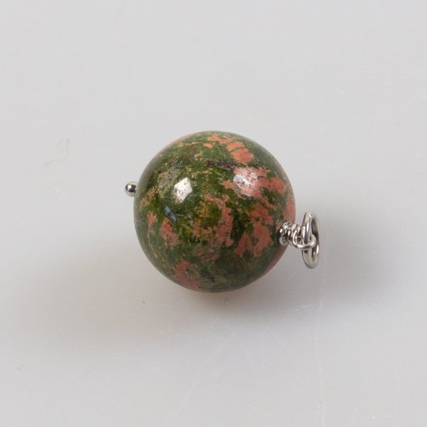 Ciondolo con Unakite sfera | pietra 1,9 cm