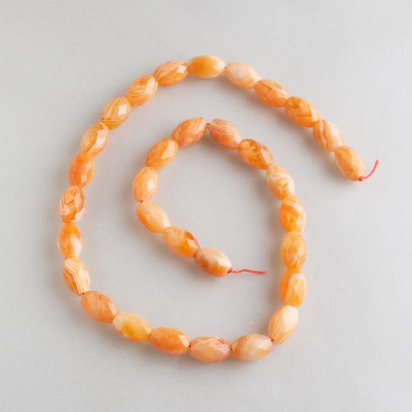Filo Agata arancio faccettato | Lunghezza filo 40 cm