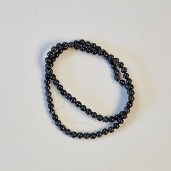 Filo Giada nera a sfere 5 mm | Lunghezza filo 40 cm circa, pietra d 5mm 14 g