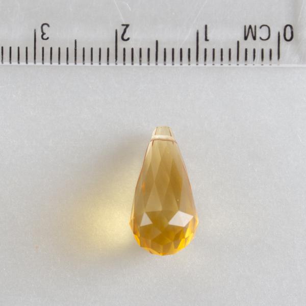 Pietra faccettata briolette Quarzo citrino | 16x8 mm 6,05 ct