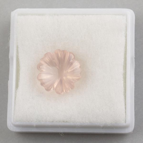 Pietra faccettata quarzo rosa taglio fantasia | 14x10 mm 11,26 ct