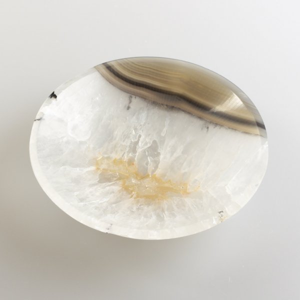 Piattino porta anelli in Agata naturale | 9,1x1,7 cm 0,085 kg