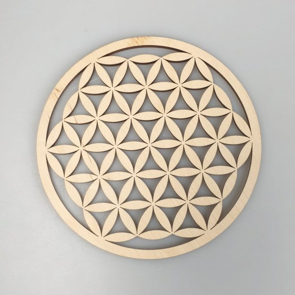 Basetta in legno Fiore della vita per Mandala | 15 cm